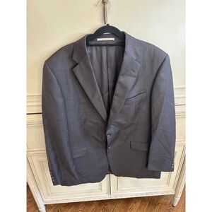 Burberry London Mens Two Button Jacket Blazer 100% Wool Brown Union Made USA 44R